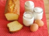 gâteau au yaourt et ingrédients